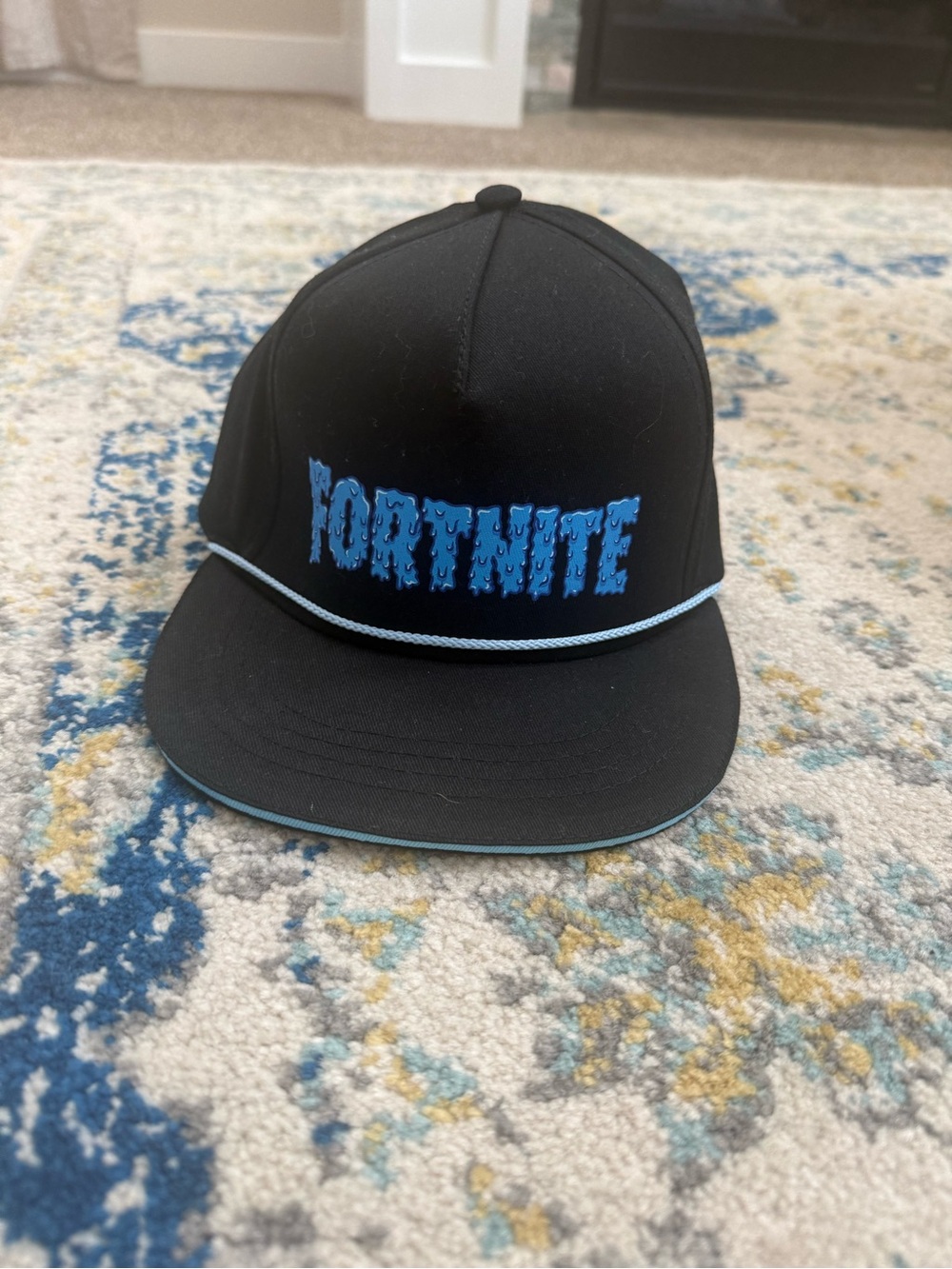 Berkshire Kids Black Snapback Hat with Blue Fortnite Logo